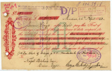 British India "Mirza Ispahany Mehdi & Sons" Madras Bill of Exchange for £129.17.4  1923