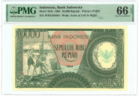 Indonesia 10000 Rupiah 1964 PMG 66 EPQ Gem UNC