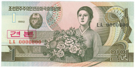 Korea North 1 Won 1992 Specimen