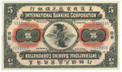 China International Banking Corporation 5 Dollars 1910 Two Halves Joined