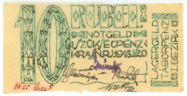 Russia - East Siberia Japan Camp Krasnaya Rechka 10 Roubles 1919 Camp Money Copy