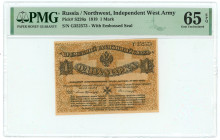 Russia - Northwest 1 Mark 1919 PMG 65 EPQ Gem UNC