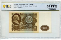 Russia - USSR 100 Roubles 1961 PCGS 55