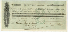Argentina Ernesto Tornquest & Co Buenos Aires Bill of Exchange 1881