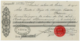 Argentina Banco Espanol del Rio de la Plata Cheque for $379.75 1915