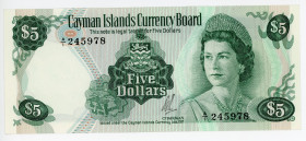 Cayman Islands 5 Dollars 1971 - 1972
