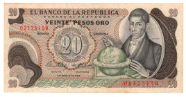 Colombia 20 Pesos 1966
