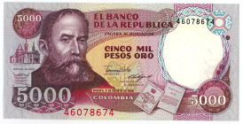 Colombia 5000 Pesos Oro 1986