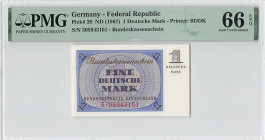 Germany - FRG 1 Deutsche Mark 1967 (ND) PMG 66 EPQ