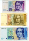 Germany - FRG 10 - 50 - 100 Mark 1991 - 1993