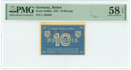 Germany - FRG 10 Pfennig 1947 PMG 58 EPQ Choice AUNC