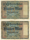 Germany - Weimar Republic Bayerische Notenbank 2 x 100 Mark 1922