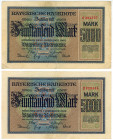 Germany - Weimar Republic Bayerische Notenbank 2 x 5000 Mark 1922