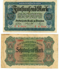 Germany - Weimar Republic Sächsische Bank 5000 - 10000 Mark 1923