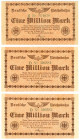 Germany - Weimar Republic Deutsche Reichsbahn 3 x 1000000 Mark 1923