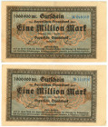 Germany - Weimar Republic Bayerische Staatsbank 2 x 1 Million Mark 1923