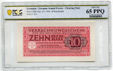 Germany - Third Reich Deutsche Wehrmacht 10 Reichsmark 1944 PCGS 65 PPQ