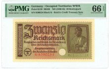 Germany - Third Reich Occupied Territories 20 Reichsmark 1940 - 1945 (ND) PMG 66 EPQ