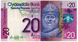 Scotland Clydesdale Bank 20 Pounds 2015