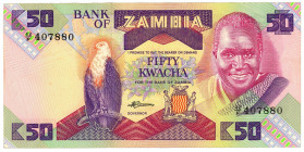 Zambia 50 Kwacha 1986 - 1988 (ND)