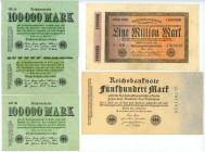 Germany - Weimar Republic Lot of 5 Banknotes 1923