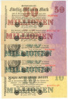 Germany - Weimar Republic Lot of 5 Banknotes 1923