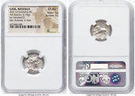GAUL. Massalia. Ca. 2nd-1st centuries BC. AR drachm (17mm, 2.70 gm, 6h). NGC Choice AU 5/5 - 3/5. Draped bust of Artemis right, seen from front, weari...