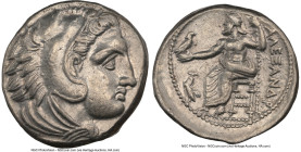MACEDONIAN KINGDOM. Alexander III the Great (336-323 BC). AR tetradrachm (25mm, 17.20 gm, 2h). NGC Choice XF 5/5 - 5/5. Lifetime issue of 'Amphipolis'...