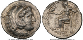 MACEDONIAN KINGDOM. Alexander III the Great (336-323 BC). AR tetradrachm (27mm, 17.20 gm, 5h). NGC Choice VF 5/5 - 3/5, edge bumps. Lifetime issue of ...