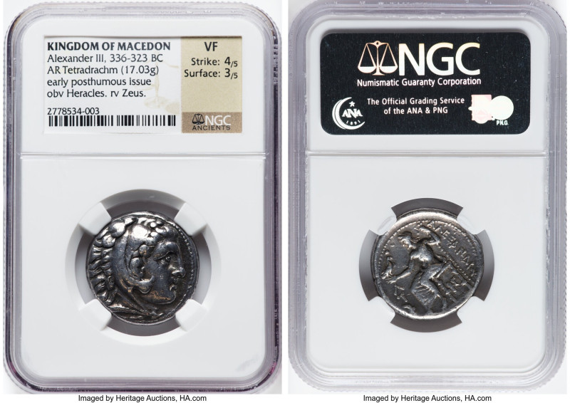 MACEDONIAN KINGDOM. Alexander III the Great (336-323 BC). AR tetradrachm (25mm, ...