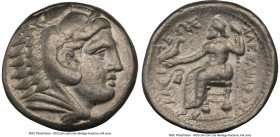 MACEDONIAN KINGDOM. Alexander III the Great (336-323 BC). AR tetradrachm (26mm, 17.17 gm, 7h). NGC VF 4/5 - 3/5, light graffito. Early posthumous issu...