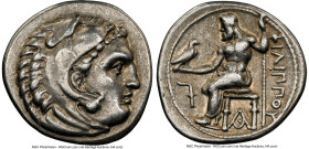 MACEDONIAN KINGDOM. Philip III Arrhidaeus (323-317 BC). AR drachm (18mm, 12h). NGC Choice VF. Lifetime issue of Sardes, ca. 323-319 BC. Head of Heracl...
