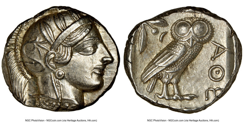 ATTICA. Athens. Ca. 440-404 BC. AR tetradrachm (25mm, 17.19 gm, 6h). NGC MS 5/5 ...