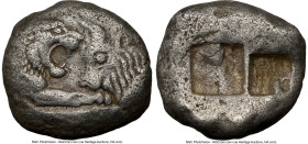 LYDIAN KINGDOM. Croesus (561-546 BC). AR stater or double-siglos (19mm, 10.48 gm). NGC XF 4/5 - 3/5. Croeseid standard, Sardes. Confronted foreparts o...