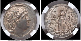 SELEUCID KINGDOM. Antiochus VII Euergetes (Sidetes) (138-129 BC). AR tetradrachm (29mm, 16.44 gm, 1h). NGC Choice AU 5/5 - 5/5. Posthumous issue struc...