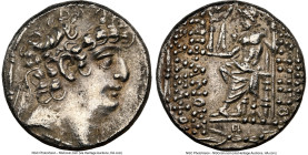 SELEUCID KINGDOM. Philip I Philadelphus (ca. 95/4-76/5 BC). AR tetradrachm (25mm, 12h). NGC Choice XF. Antioch on the Orontes, ca. 88-87 BC. Diademed ...