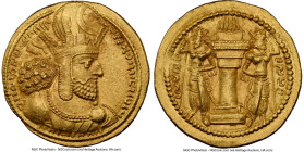 SASANIAN EMPIRE. Shahpur I (AD 240-272). AV dinar (21mm, 7.47 gm, 3h). NGC MS 5/5 - 3/5, brushed. Mint I ("Ctesiphon"), Phase 2, ca. AD 260-272. Bust ...