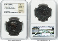 Trajan (AD 98-117). AE sestertius (34mm, 23.71 gm, 6h). NGC Choice Fine 5/5 - 2/5, smoothing. Rome, AD 103-111. IMP CAES NERVAE TRAIANO AVG GER DAC P ...