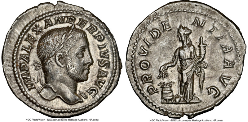 Severus Alexander, as Augustus (AD 222-235). AR denarius (20mm, 6h). NGC Choice ...