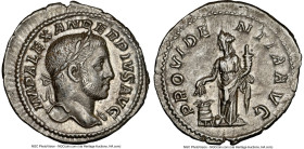 Severus Alexander, as Augustus (AD 222-235). AR denarius (20mm, 6h). NGC Choice XF. Rome, AD 231-235. IMP ALEXANDER PIVS AVG, laureate bust of Severus...