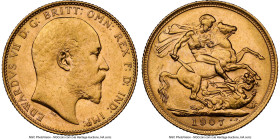 Edward VII gold Sovereign 1907-M MS62 NGC, Melbourne mint, KM15, S-3971. HID09801242017 © 2023 Heritage Auctions | All Rights Reserved