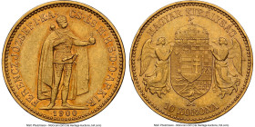 Franz Joseph I gold 10 Korona 1900-KB AU58 NGC, Kremnitz mint, KM485, Fr-252. HID09801242017 © 2023 Heritage Auctions | All Rights Reserved