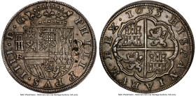 Philip IV 8 Reales 1633/3 (Aqueduct)-R AU58 NGC, Segovia mint, KM111 (overdate unlisted), Dav-4409. HID09801242017 © 2023 Heritage Auctions | All Righ...
