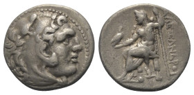 Königreich Makedonien. Alexander III. der Große (336 - 323 v. Chr.).

 Drachme (Silber). Ca. 285 - 275 v. Chr. Pella (?).
Vs: Kopf des jugendlichen...