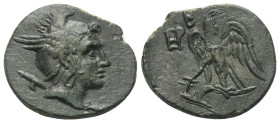 Königreich Makedonien. Perseus (179 - 168 v. Chr.).

 Bronze. Ca. 179 - 168 v. Chr. Pella oder Amphipolis.
Vs: Kopf des Perseus mit phrygischem Gre...