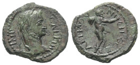 Thrakien. Coela. Gallienus (253 - 268 n. Chr.).

 Bronze.
Vs: Kopf mit Lorbeerkranz rechts.
Rs: Marsyas mit Weinschlauch über der Schulter nach re...