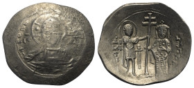 Alexius I. Comnenus (1081 - 1118 n. Chr.).

 Histamenon nomisma (Silber). 1081 - 1092 n. Chr. Thessalonika.
Vs: Büste des segnenden Christus mit Ev...