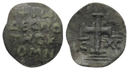 Johannes Comnenus-Ducas von Thessaloniki (1237 - 1242 n. Chr.).

 Halbtetarteron (Bronze). Thessalonica.
Vs: Legende in vier Zeilen.
Rs: Crux pote...