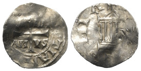 Köln - Erzbistum. Hermann II. (1036 - 1056).

 Denar (Silber). Köln.
Vs: CRISTIANA RELIGIO. Kreuz, in den Quadranten: HE - RIM / AN - VS.
Rs: SCA ...