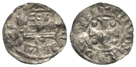 Köln - Erzbistum. Hermann II. und Kaiser Konrad II. (1036 - 1056).

 Denar (Silber). Köln.
Vs: Kirchenansicht mit COL / INA.
Rs: +CHVONRADVS IMP. ...